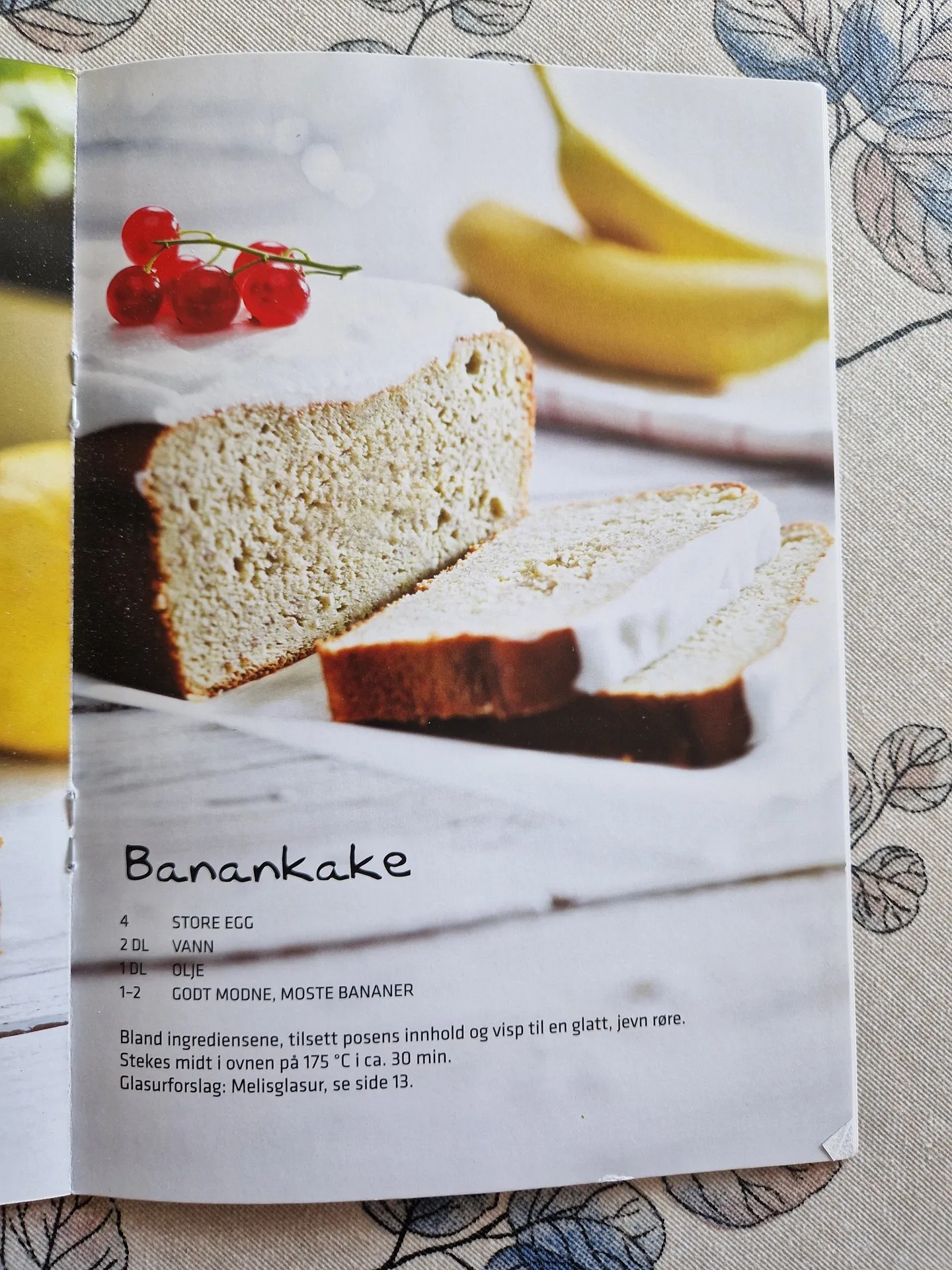 Bilde (0) av oppskrift for banankake-sukrin