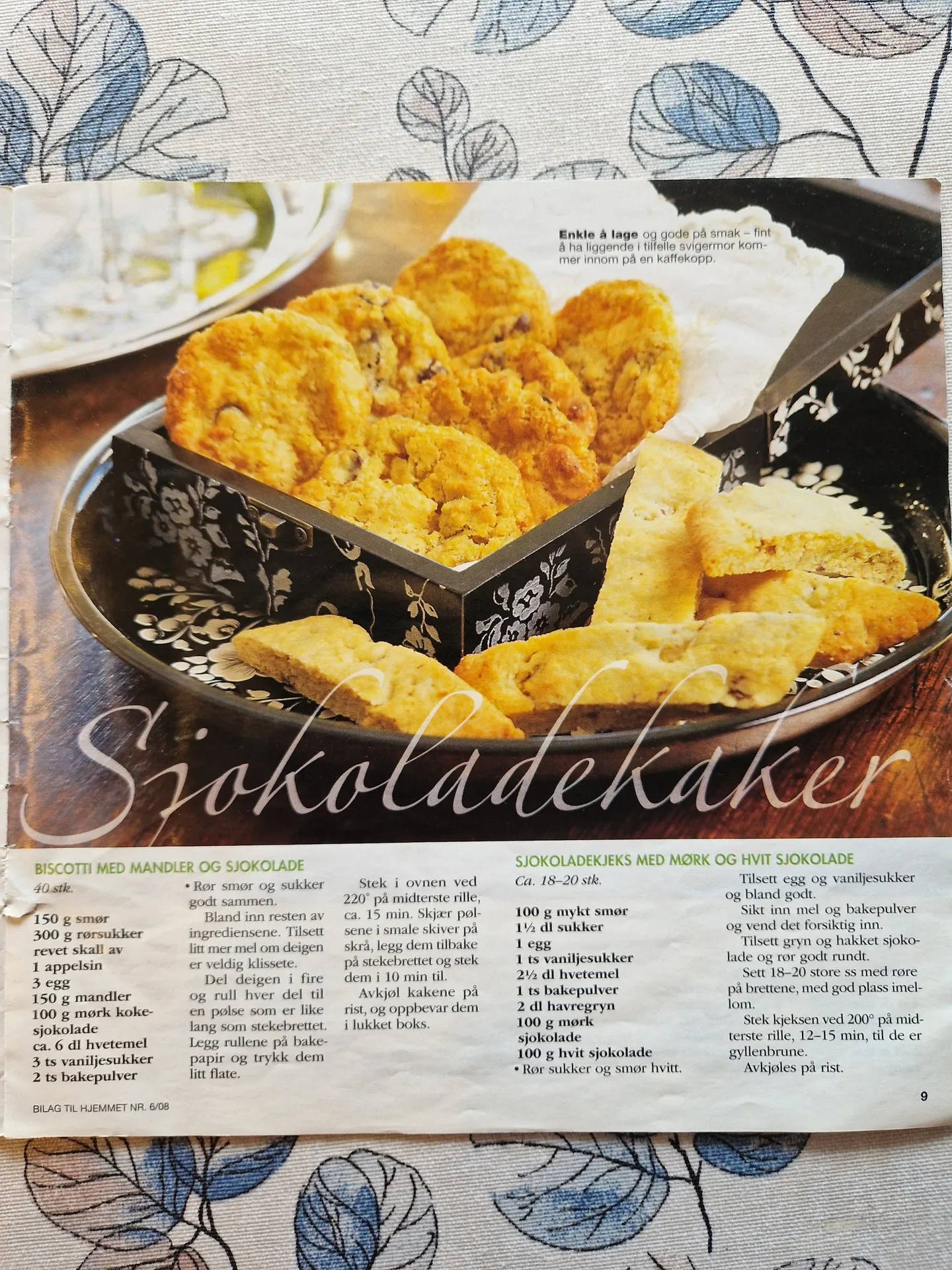 Bilde (0) av oppskrift for Biscotti med mandler og sjokolade