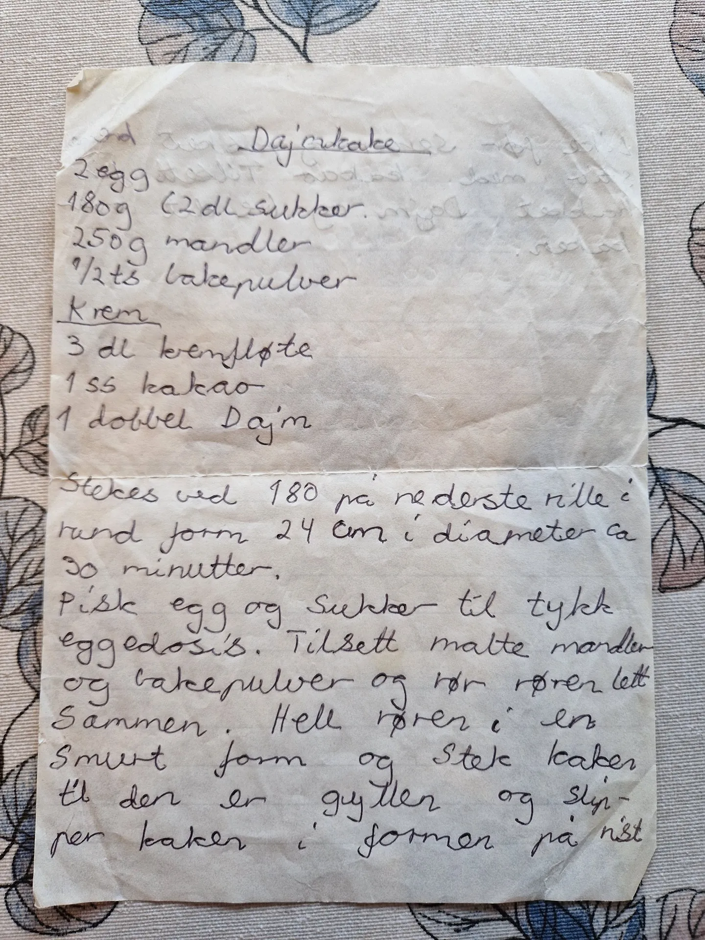 Bilde (0) av oppskrift for Daimkake