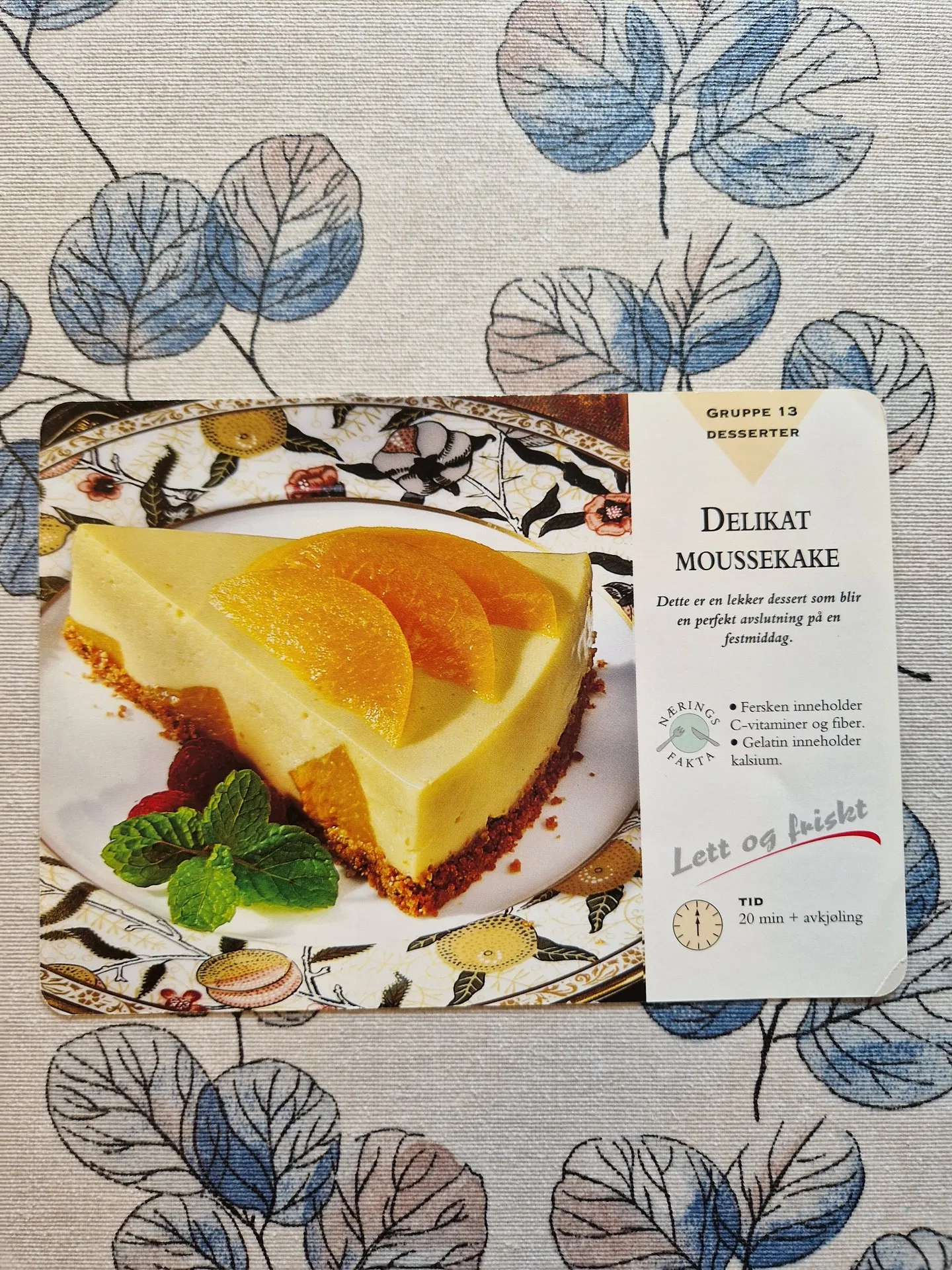 Bilde (0) av oppskrift for Delikat moussekake