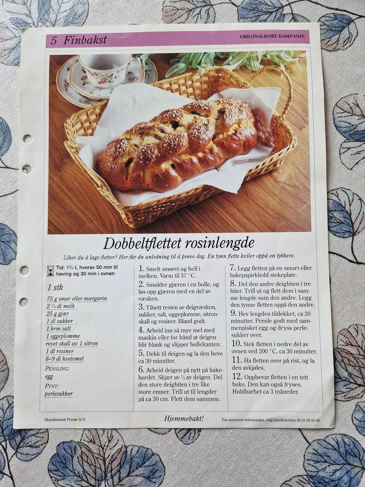 Bilde (0) av oppskrift for Dobbeltflettet rosinlengde