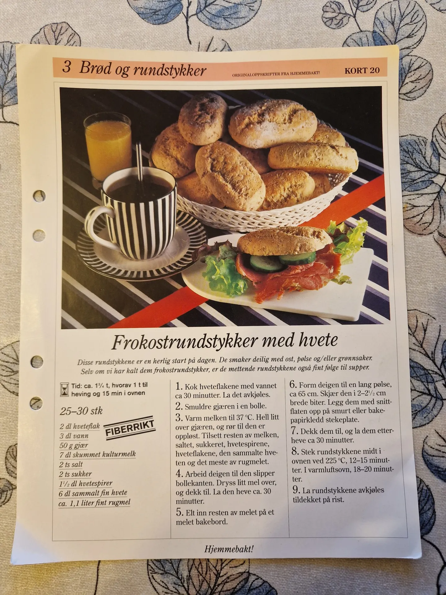 Bilde (0) av oppskrift for Frokostrundstykker med hvete