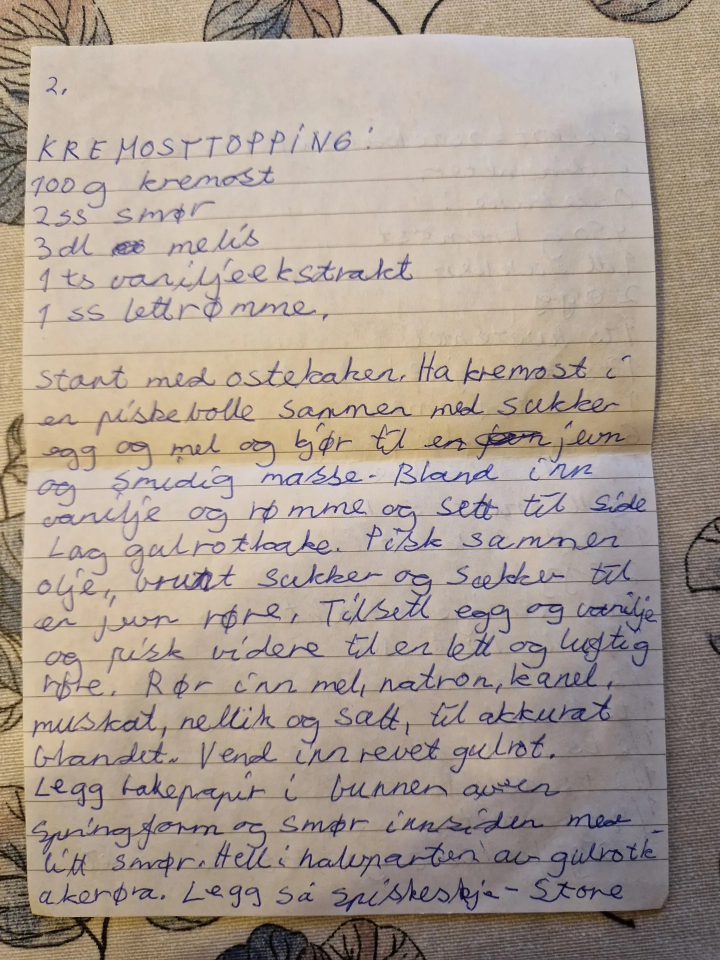 Bilde (1) av oppskrift for Gulrot-ostekake