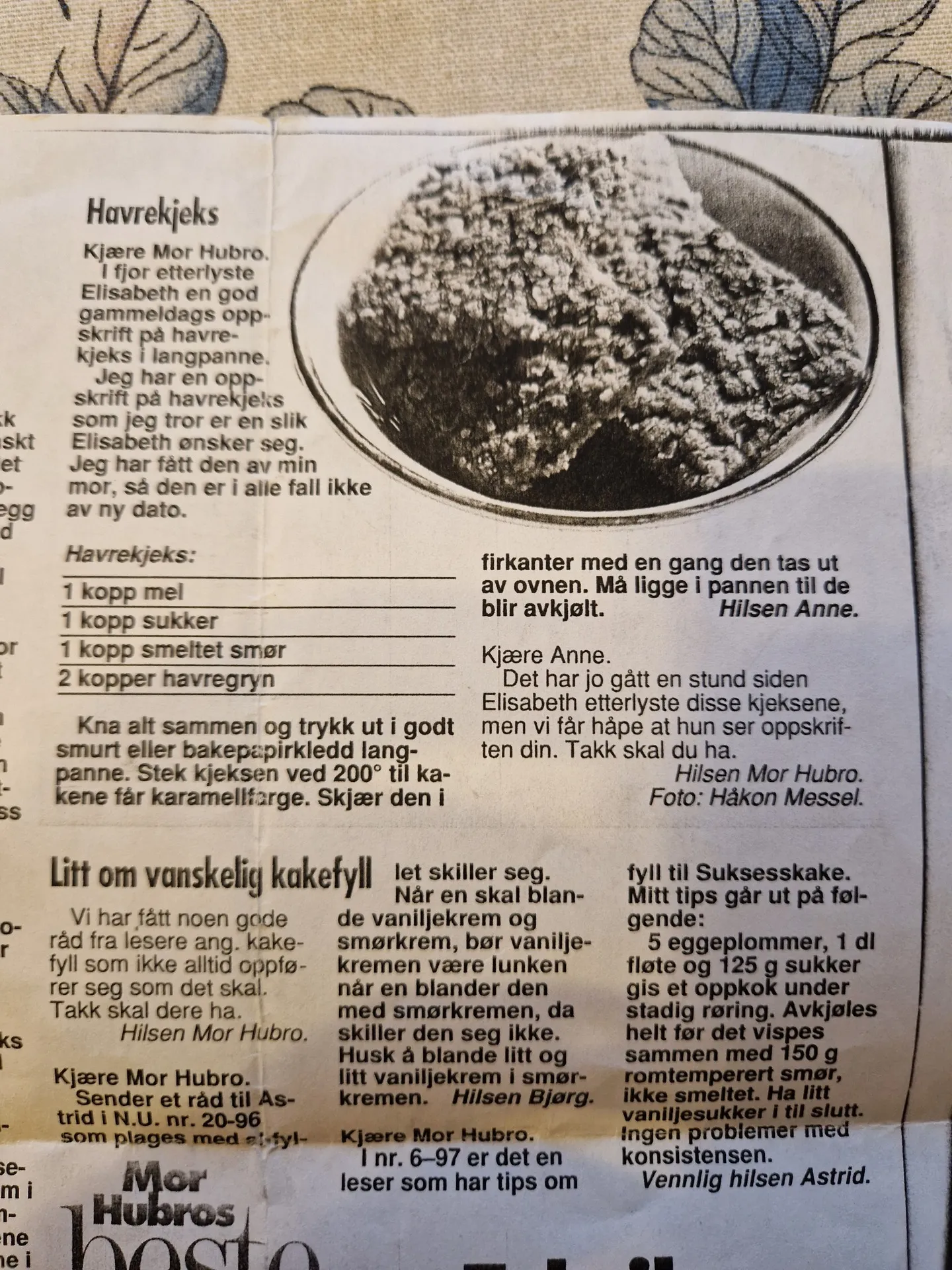Bilde (0) av oppskrift for Havrekjeks