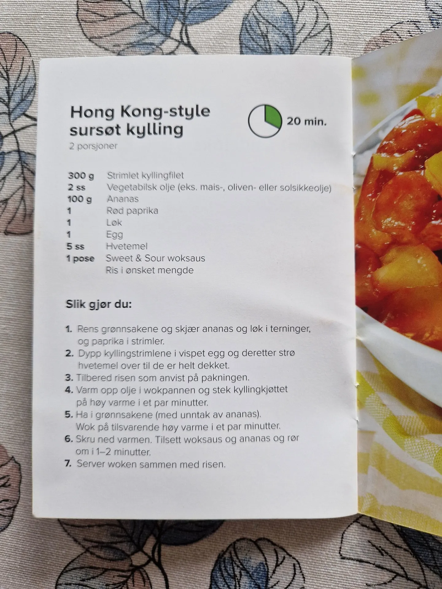 Bilde (0) av oppskrift for Hong Kong-style sursøt kylling