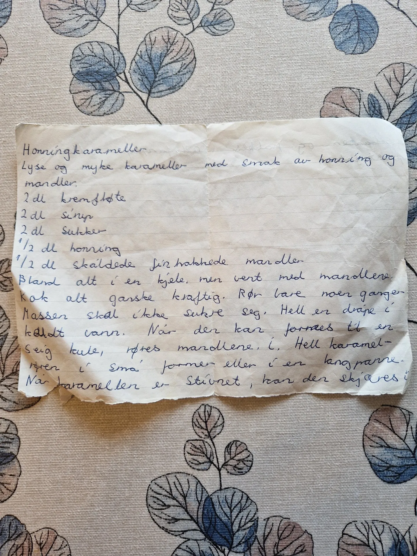 Bilde (0) av oppskrift for Honningkarameller