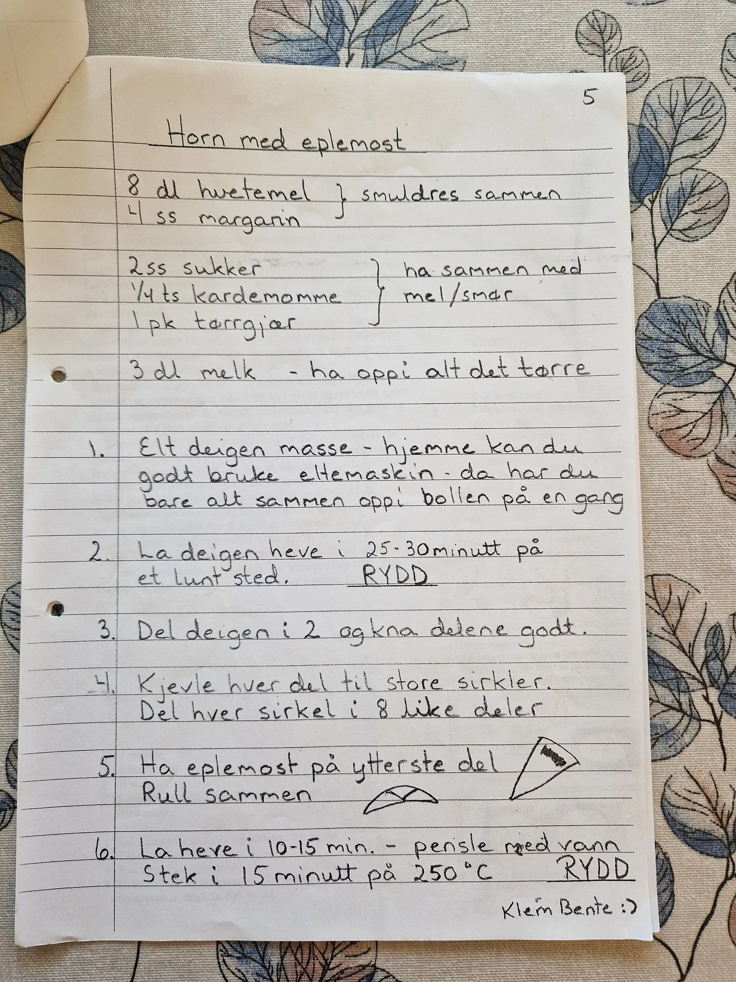 Bilde (0) av oppskrift for Horn med eplemost