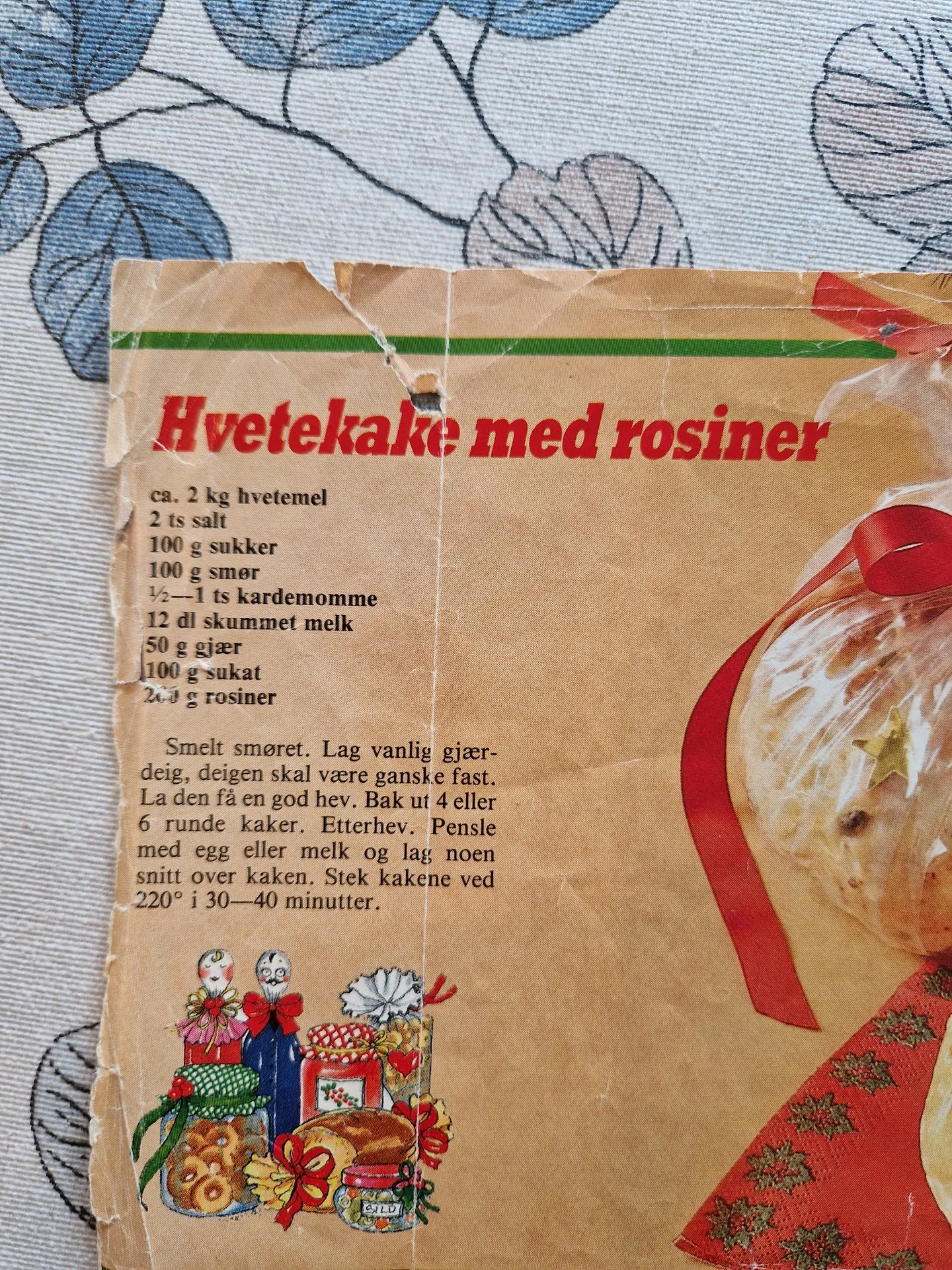 Bilde (0) av oppskrift for Hvetekaker med rosiner