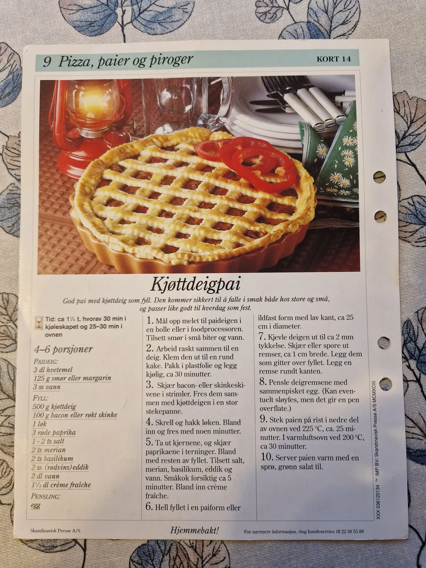 Bilde (0) av oppskrift for Kjøttdeigpai