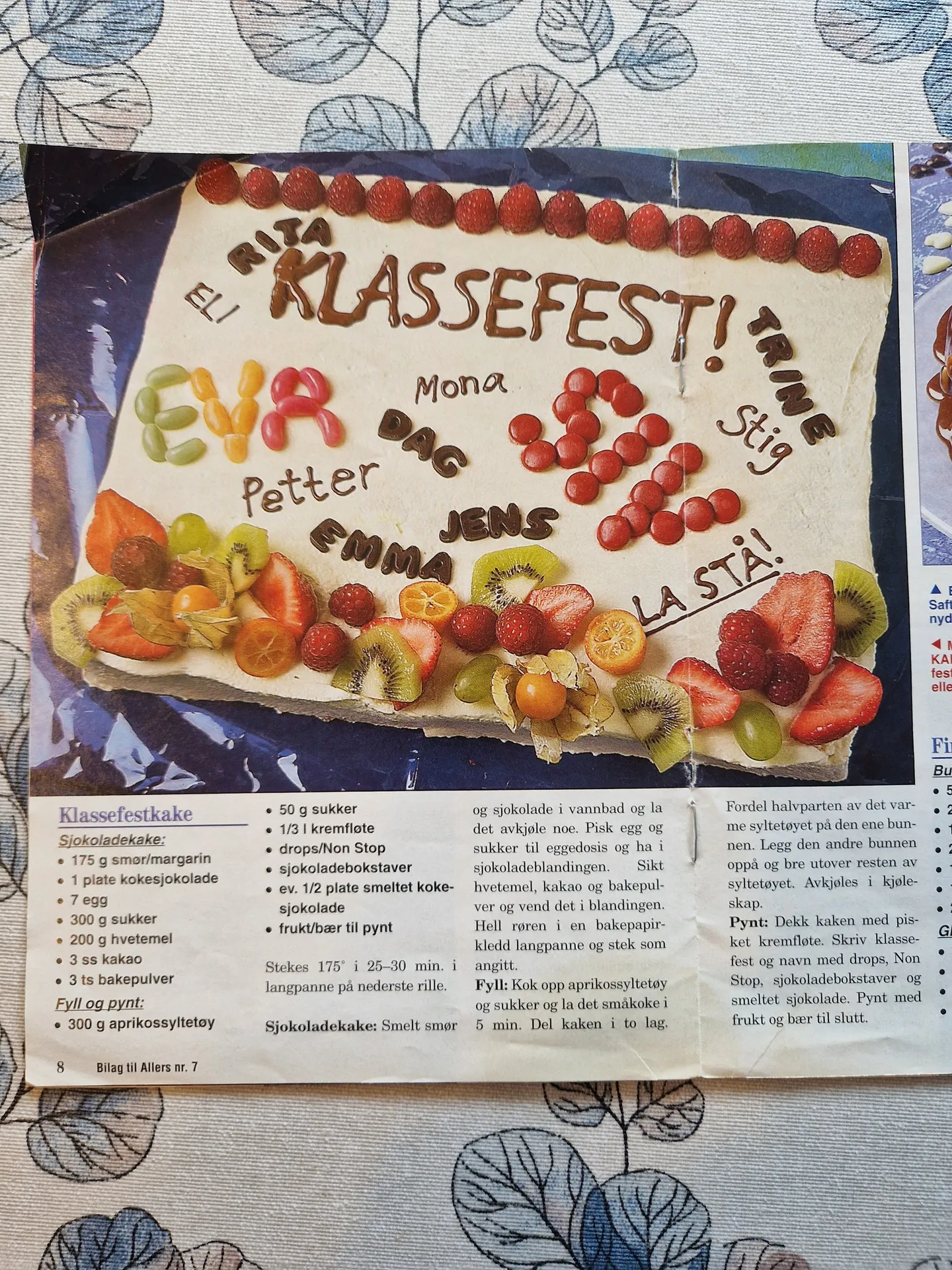 Bilde (0) av oppskrift for Klassefestkake