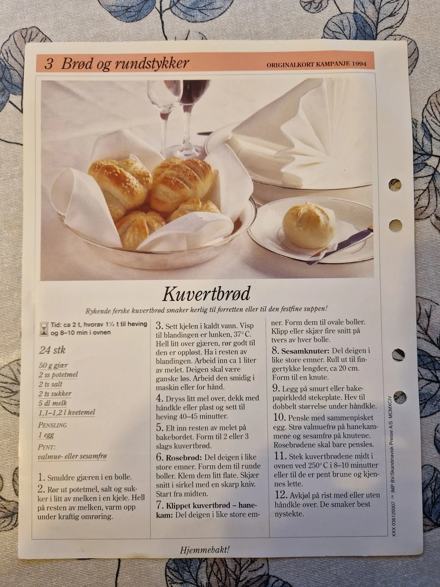 Bilde (0) av oppskrift for Kuvertbrød
