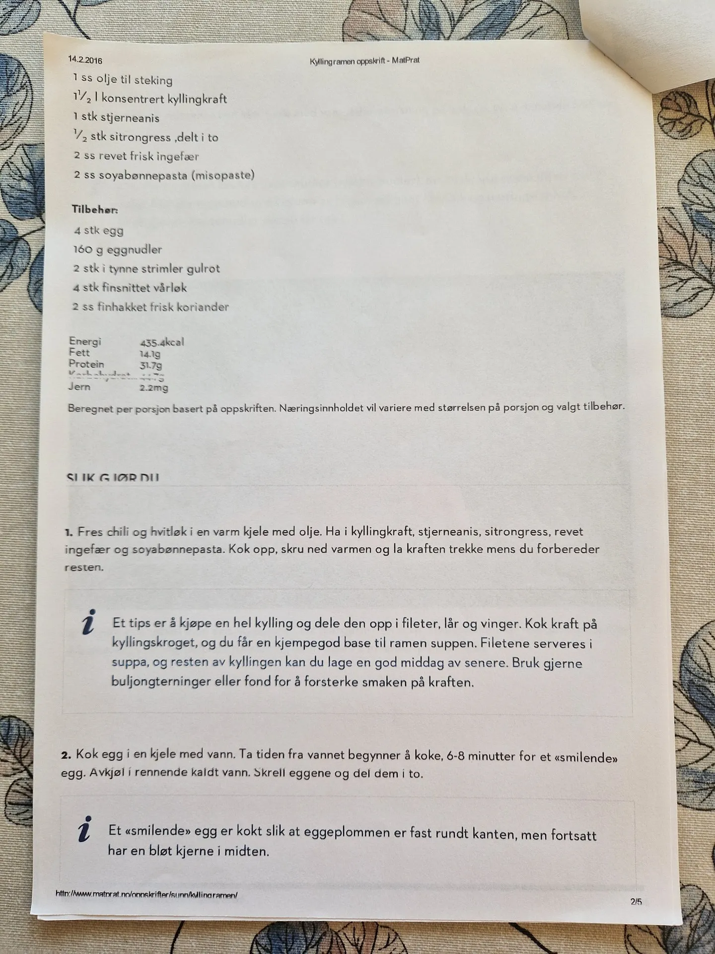 Bilde (1) av oppskrift for Kyllingramen