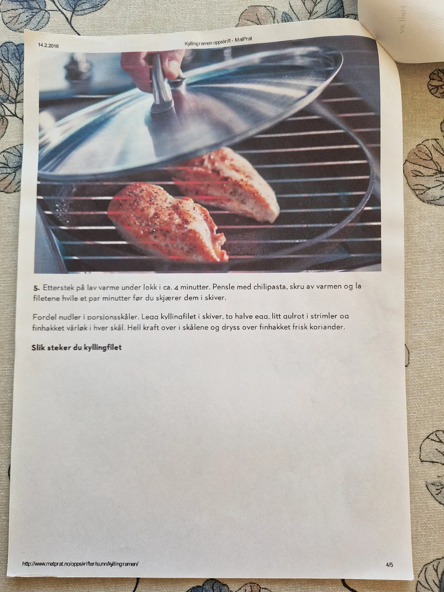 Bilde (3) av oppskrift for Kyllingramen