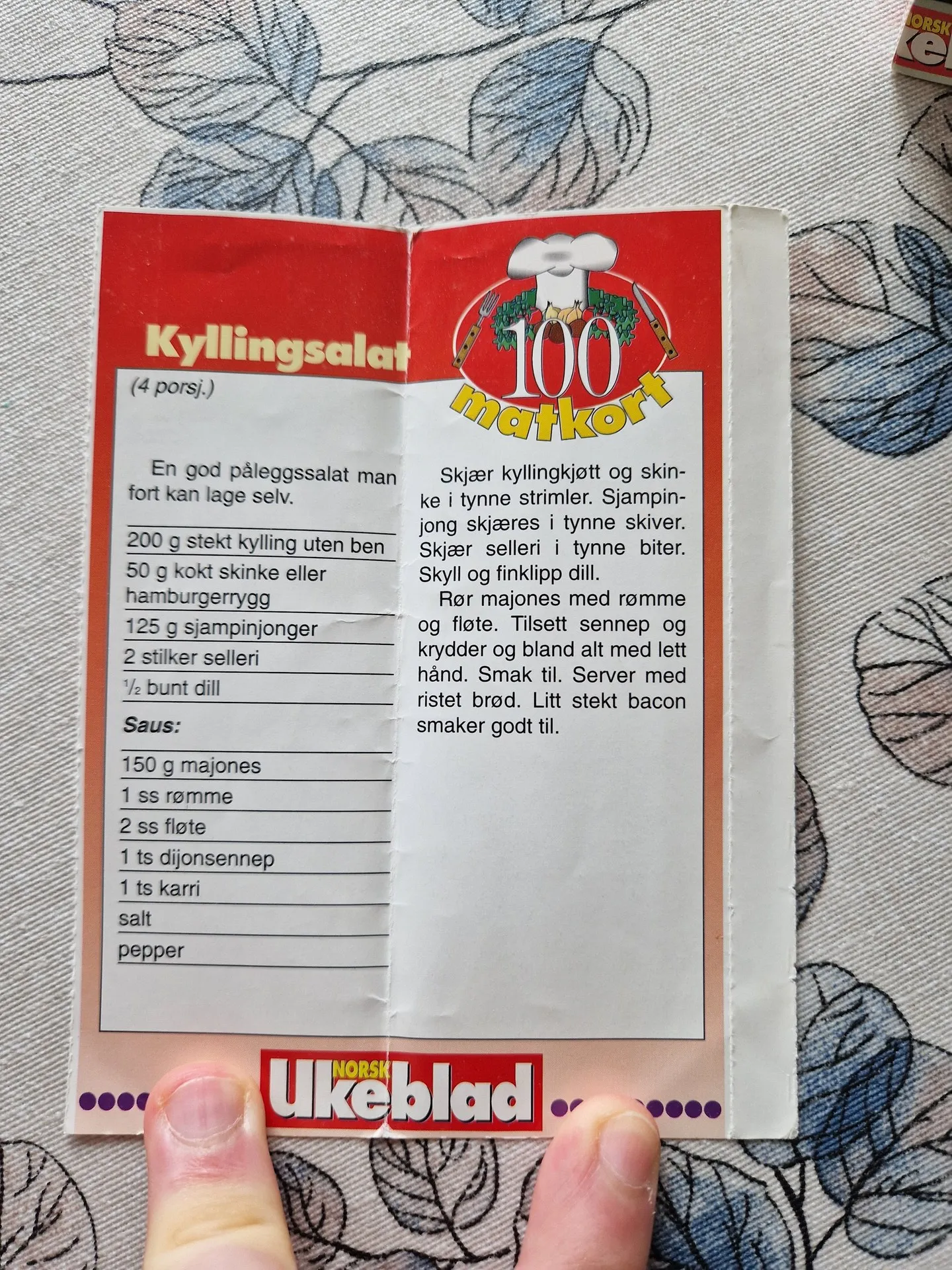 Bilde (1) av oppskrift for Kyllingsalat