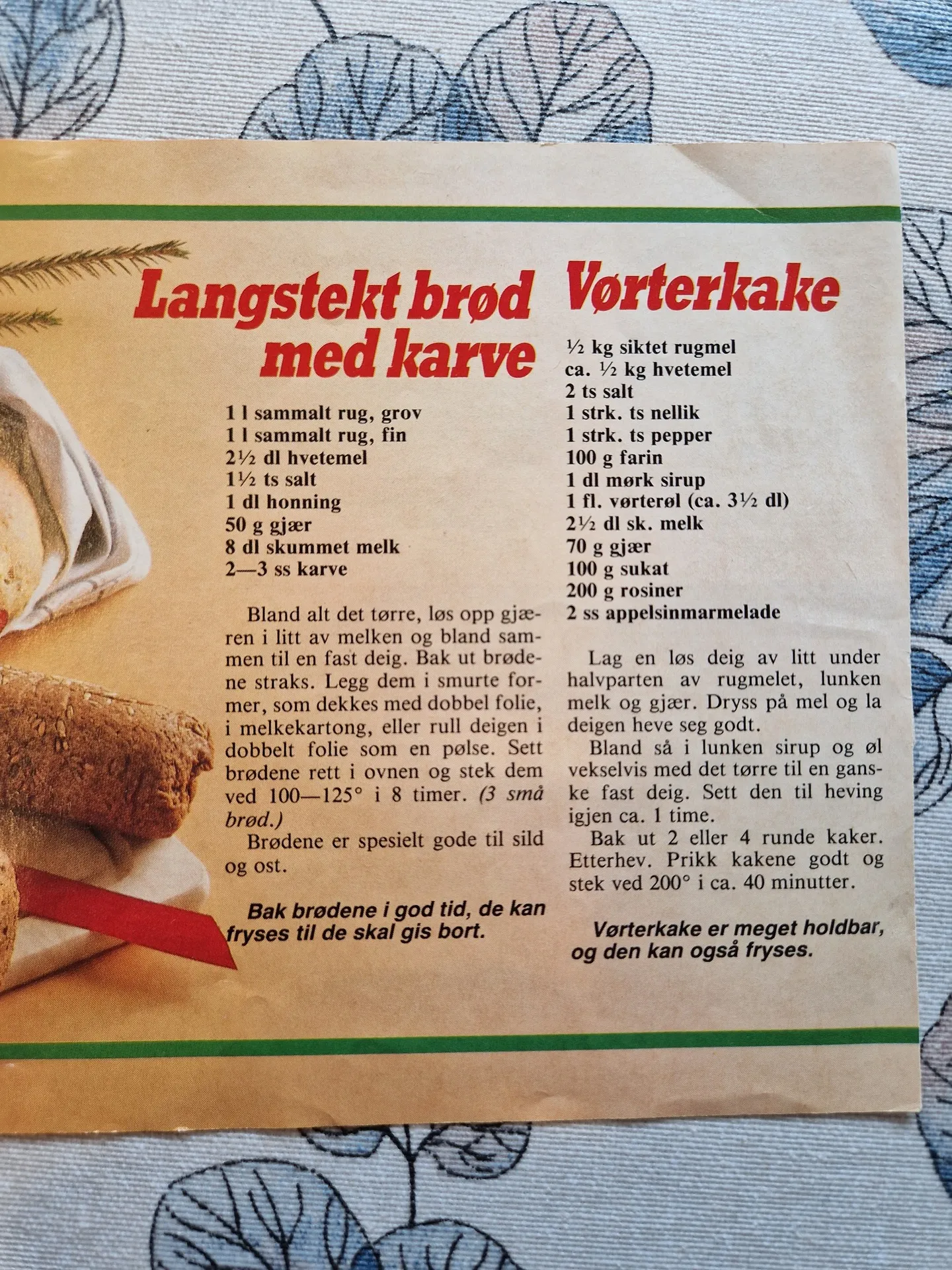 Bilde (0) av oppskrift for Langstekt brød med kavre