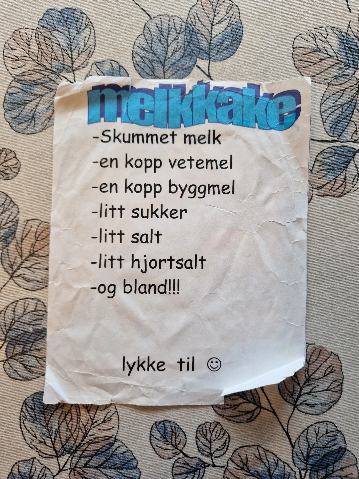 Bilde (0) av oppskrift for Melkekake