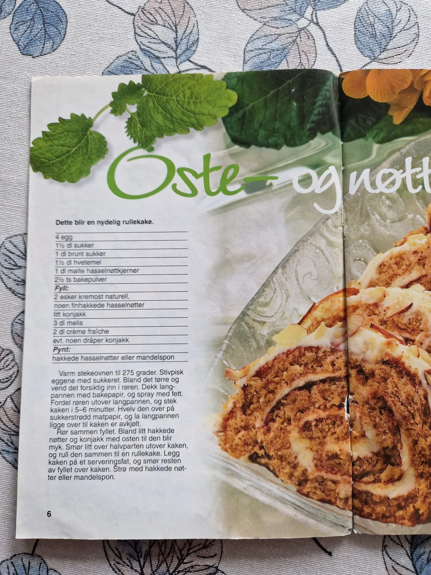 Bilde (0) av oppskrift for Oste- og nøttekake