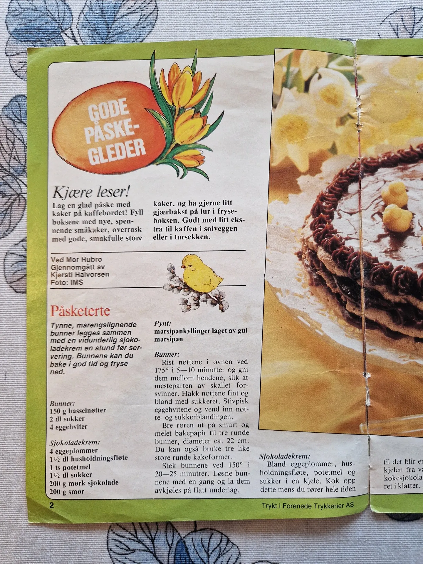 Bilde (0) av oppskrift for Påsketerte
