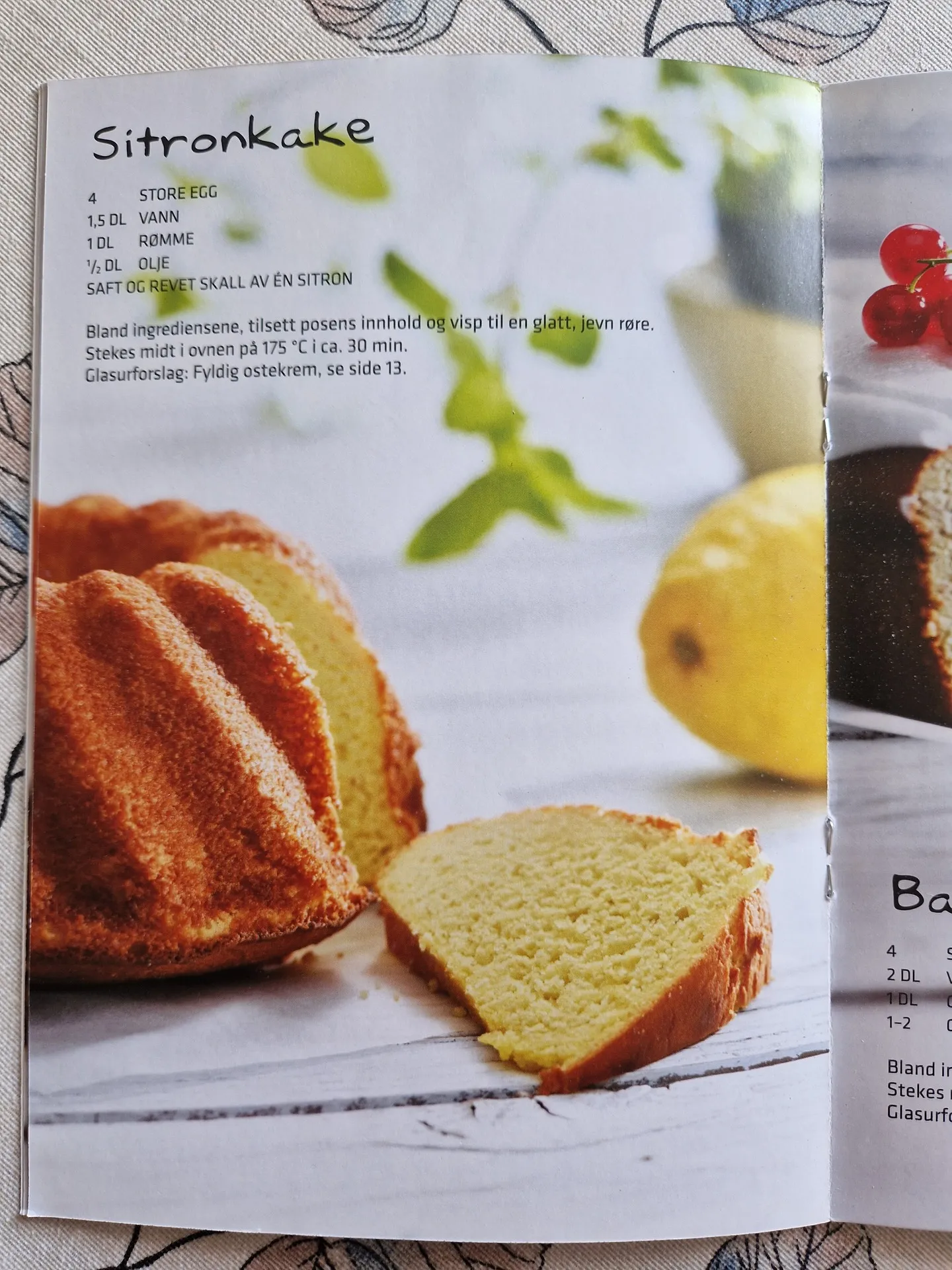 Bilde (0) av oppskrift for sitronkake-sukrin