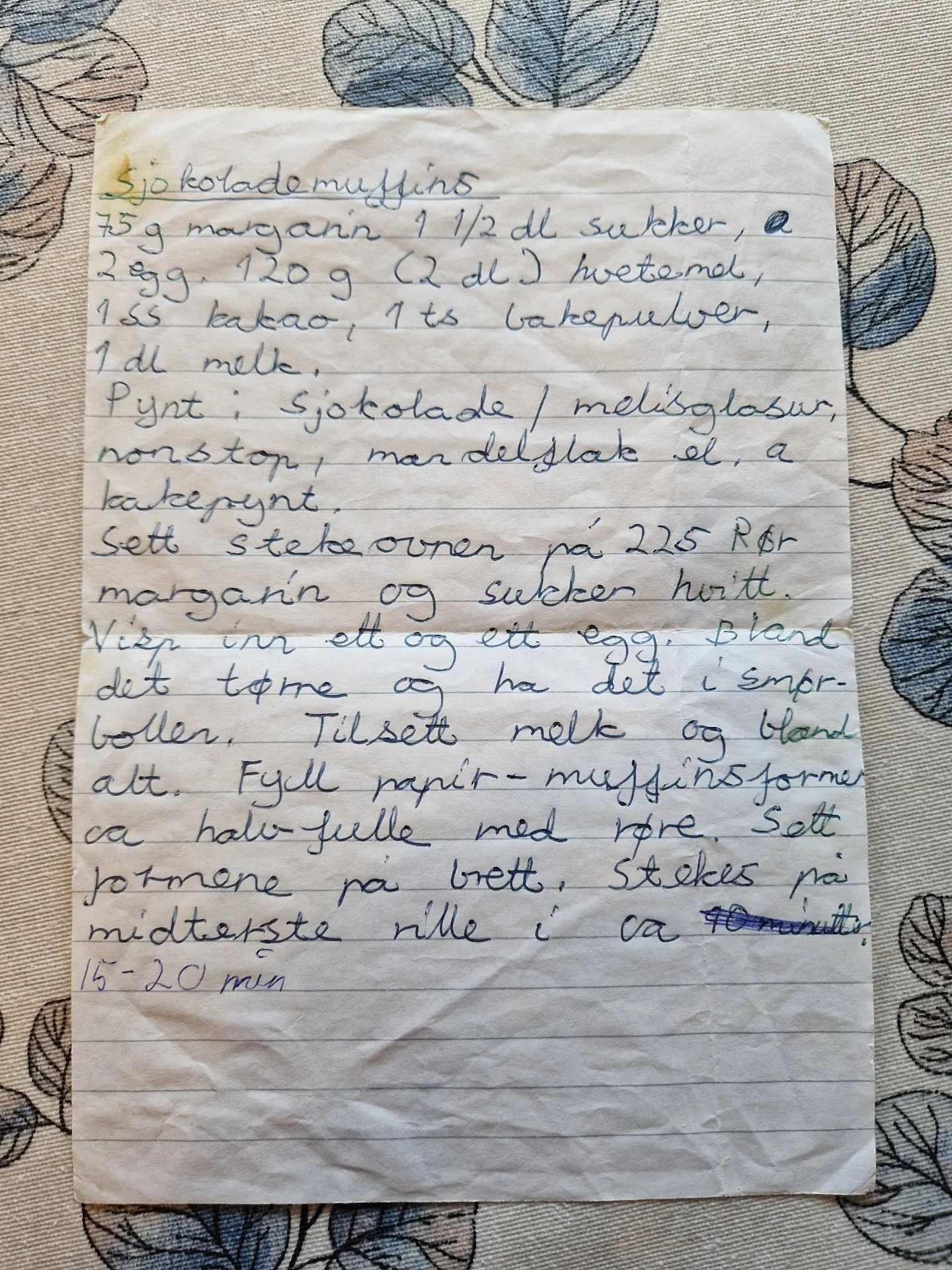 Bilde (0) av oppskrift for Sjokolademuffins