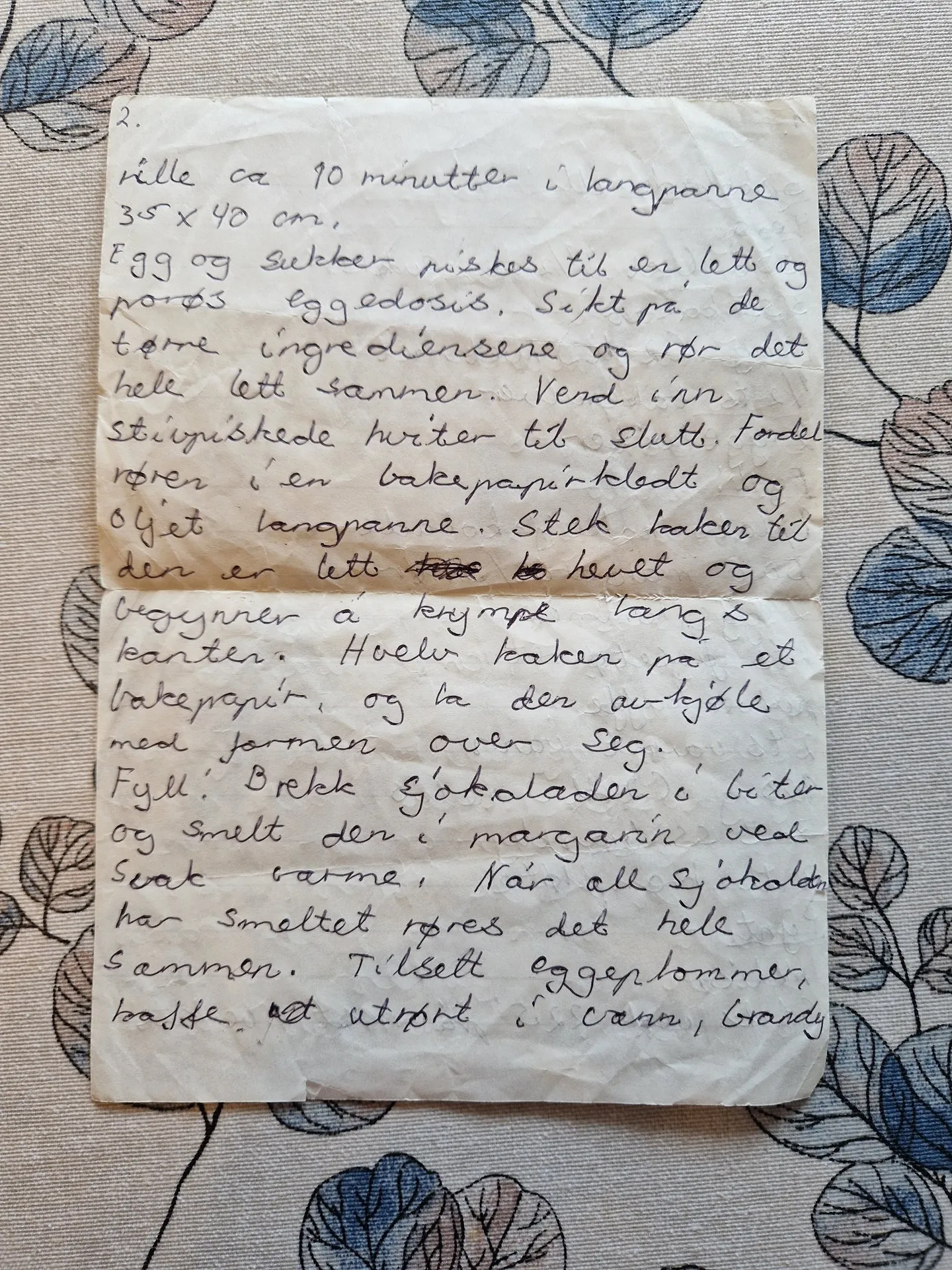 Bilde (1) av oppskrift for Sjokoladerull