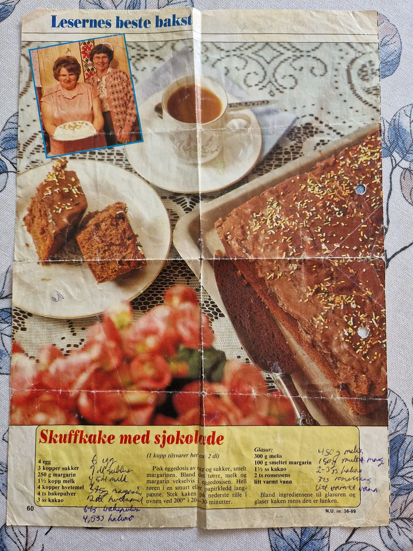 Bilde (0) av oppskrift for skuffkake med sjokolade