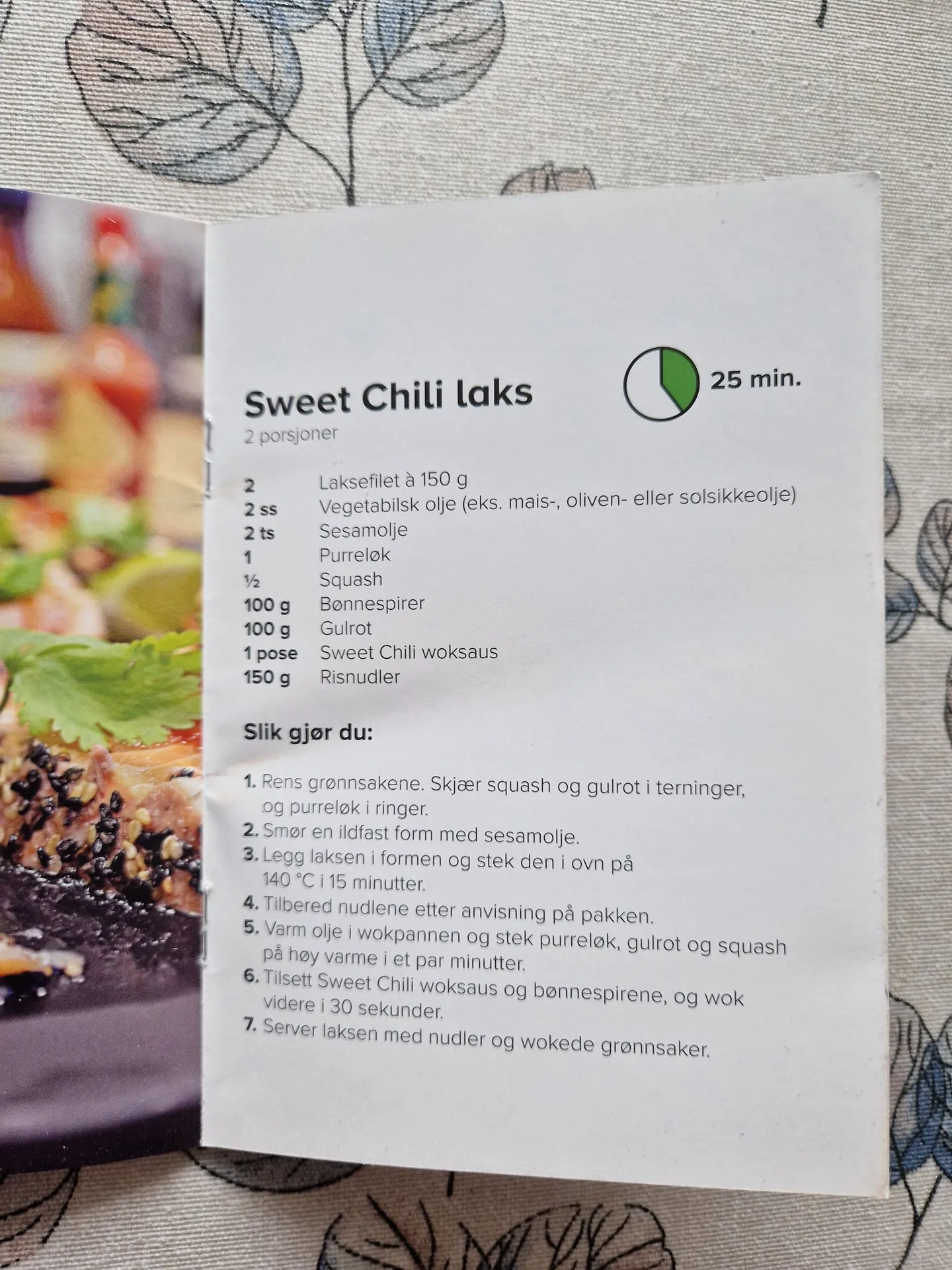 Bilde (0) av oppskrift for Sweet chili laks