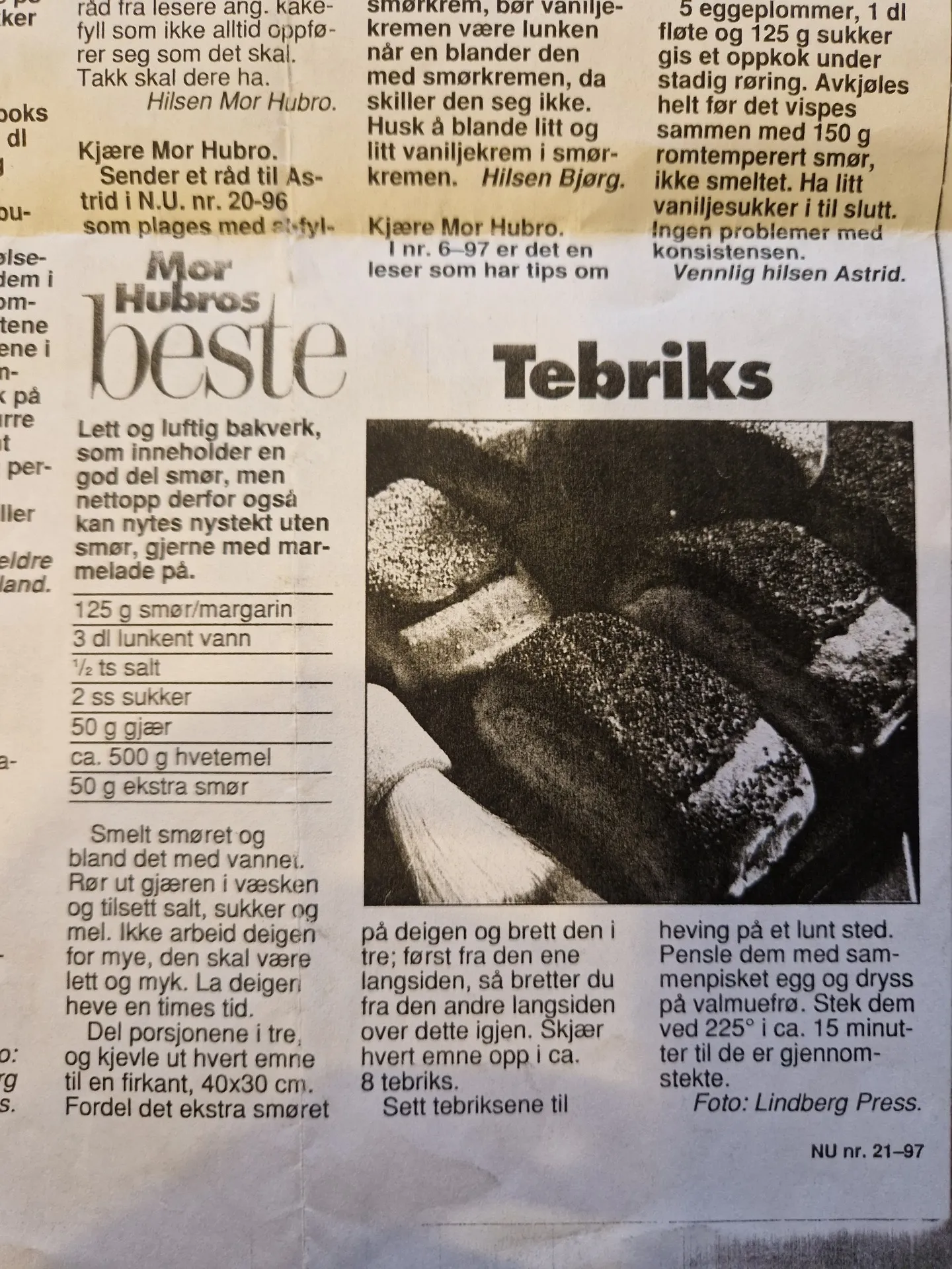 Bilde (0) av oppskrift for Tebriks