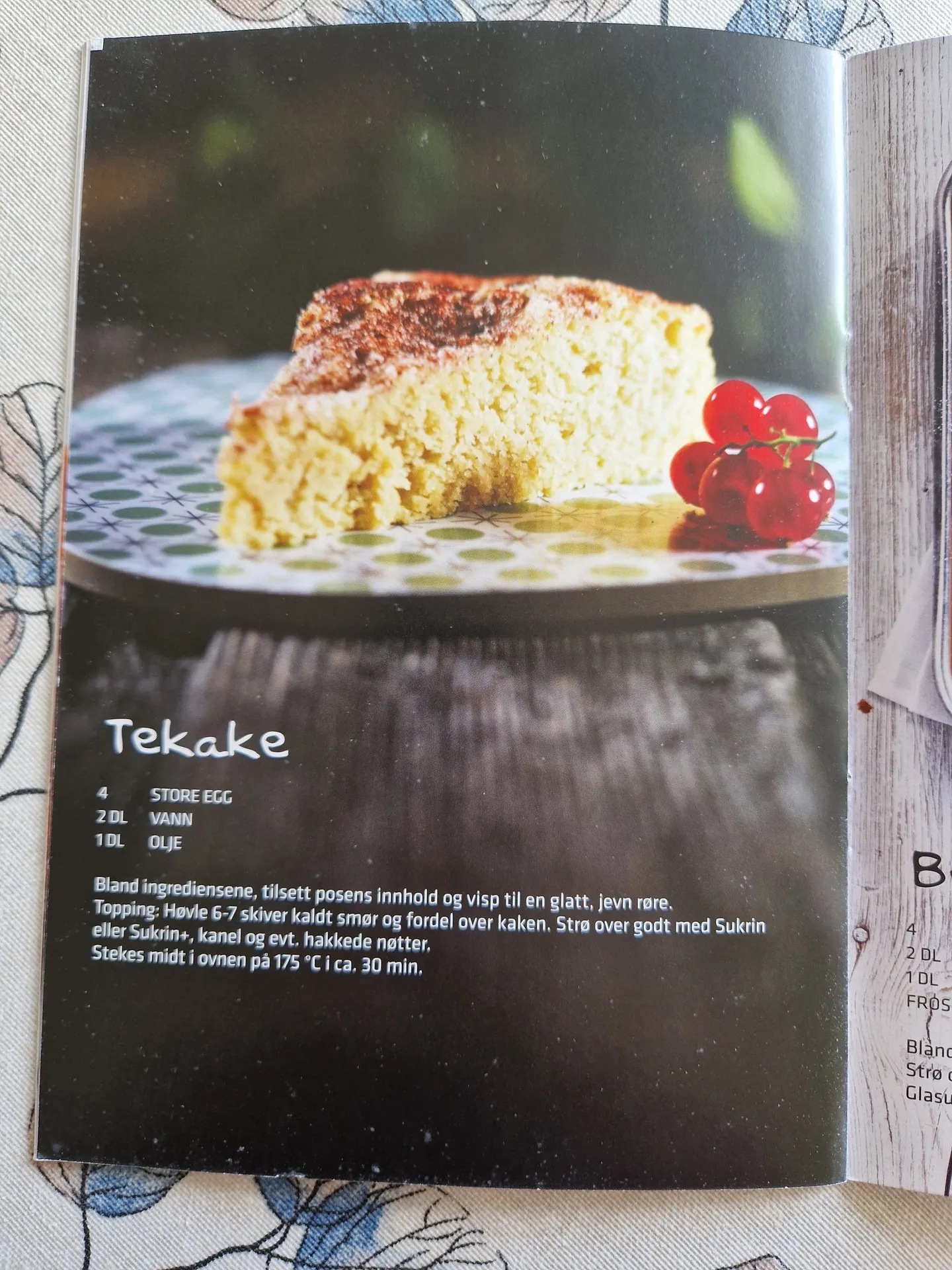 Bilde (0) av oppskrift for tekake-sukrin
