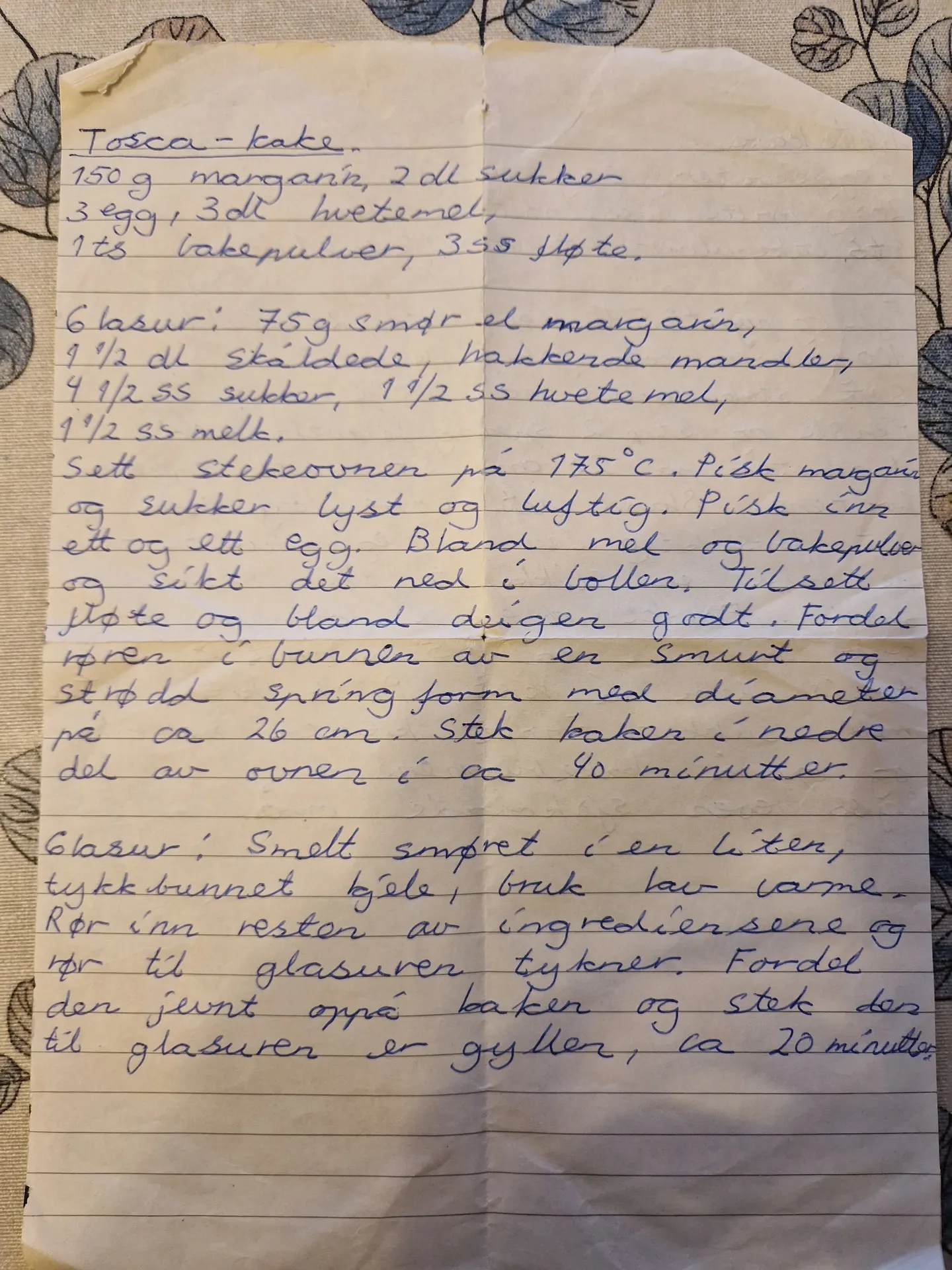 Bilde (0) av oppskrift for Tosca-kake