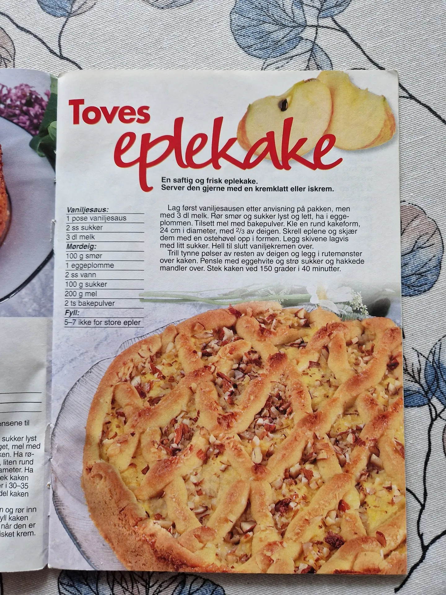 Bilde (0) av oppskrift for Toves eplekake