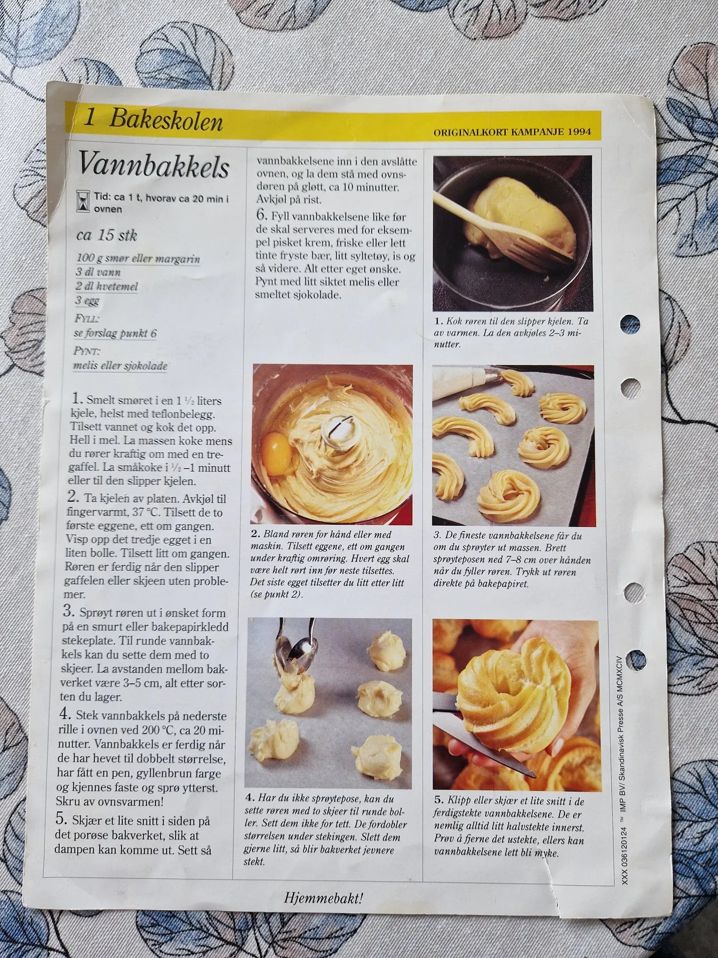 Bilde (1) av oppskrift for Vannbakkels